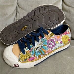 KEEN Lancaster Floral Sneakers Lace Up Shoes